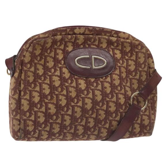 DIOR Trotter Canvas Shoulder Bag Red - Picture 1 of 12